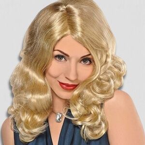 Envy Wig Synthetic Blonde Wavy Hair Costume Accessory Shaggy Cut Adult One Size